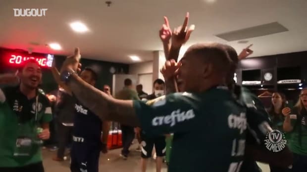 Behind the scenes of the players Palmeiras  celebrate title Libertadores